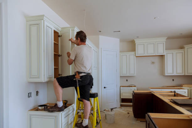 Kitchen island installation in Clifton by JMT Kitchen Cabinet