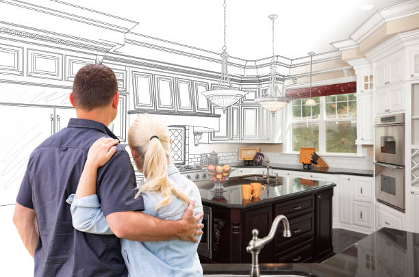 Custom kitchen cabinets installed in a Clifton home